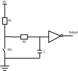 RC filter for Swich Debouncing