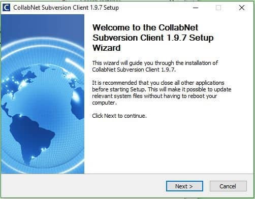 Subversion Client Installation step 1