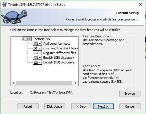 TortoiseSVN Installation Step 3