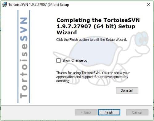 Getting Started with Subversion 11 TortoiseSVN Installation Step 5